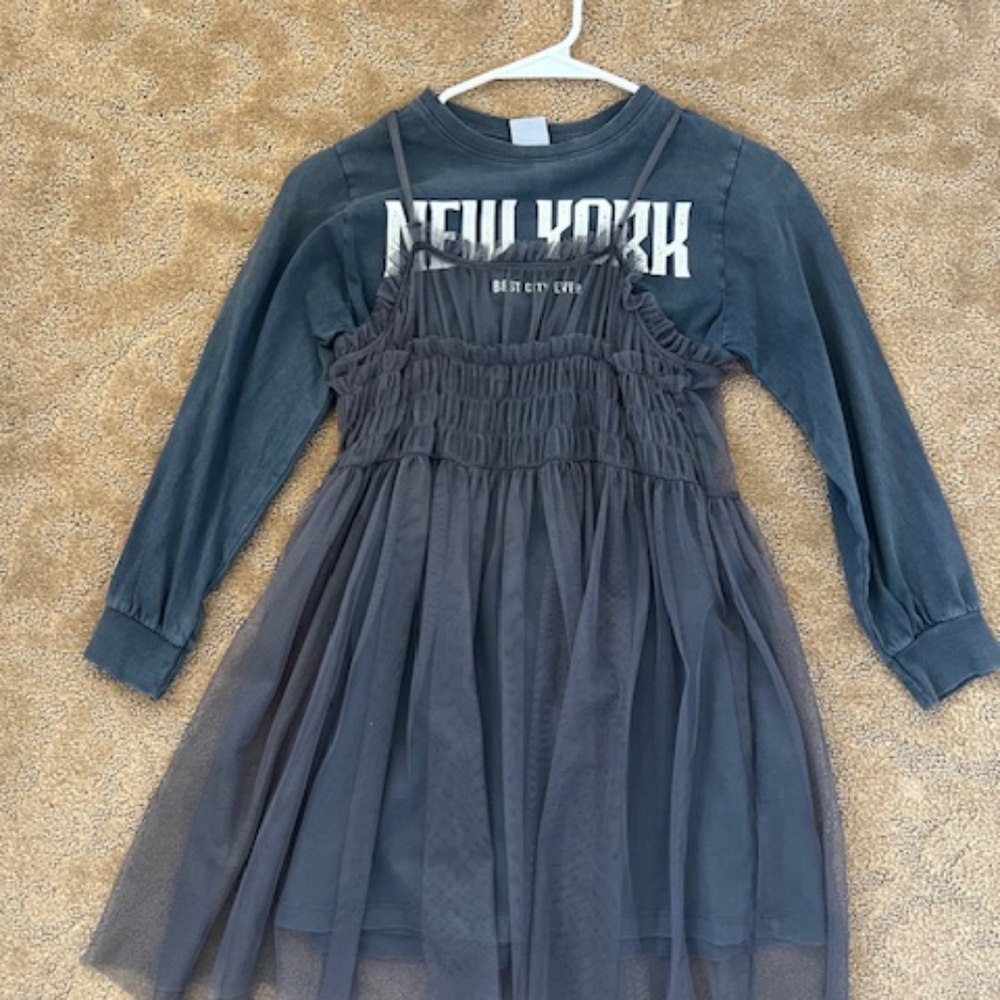 A Zara size 8 gray double dress